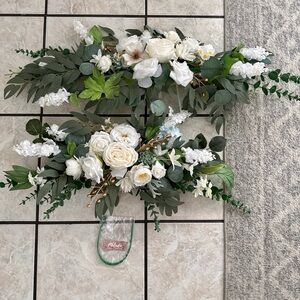 wedding white floral arch decor